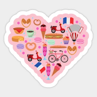 Paris France Clip art Heart Sticker